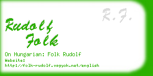 rudolf folk business card